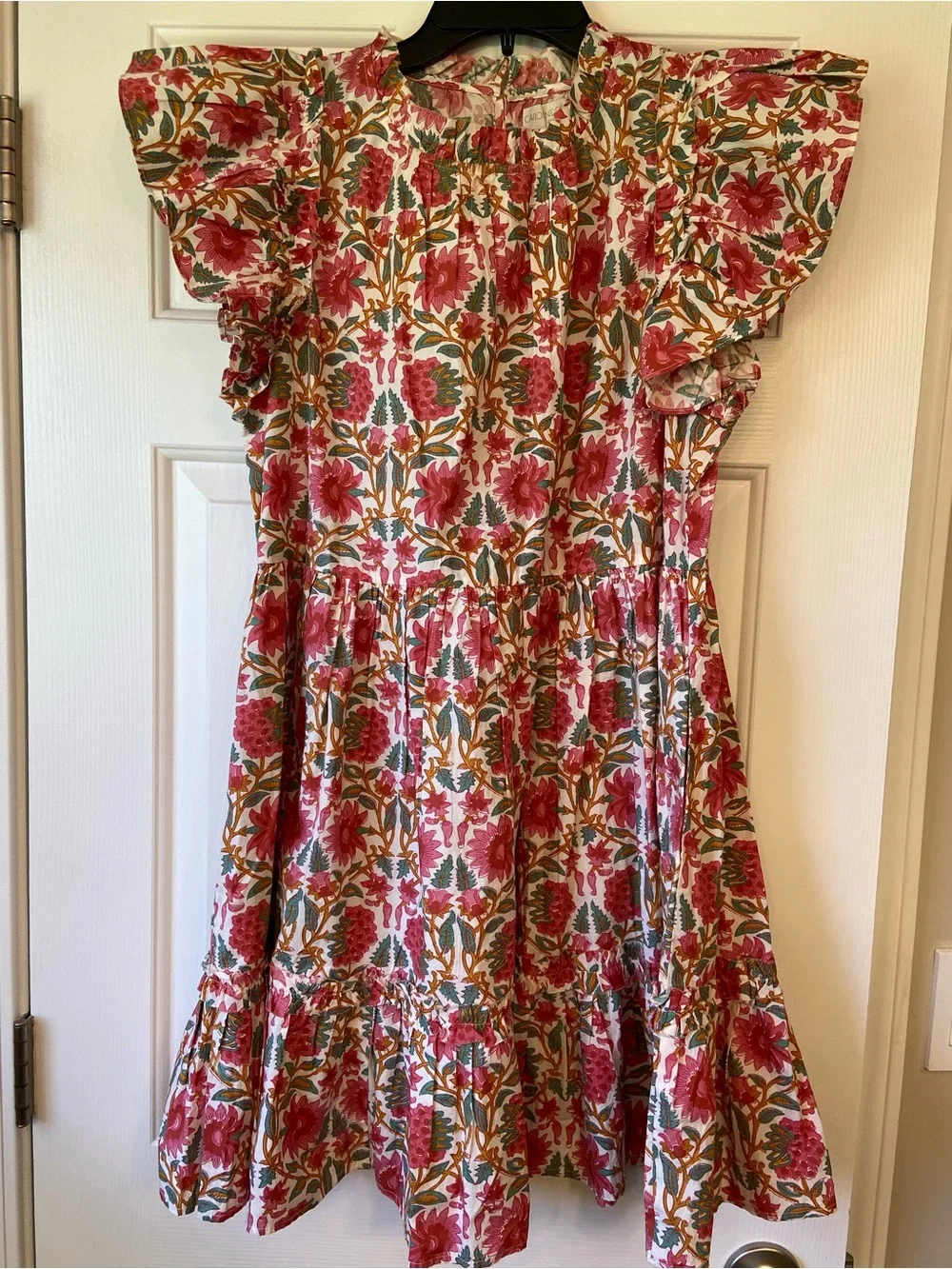 Caroline Constas Strawberry Print Ruffle Mini Dress Medium - Picture 2 of 12